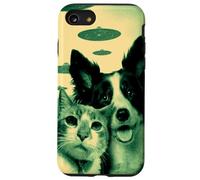 Chien et Chat Selfie Objet Volant Non Identifié UFOs Coque pour iPhone SE (2020) / 7/8