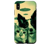Chien et Chat Selfie Objet Volant Non Identifié UFOs Coque pour iPhone XS Max