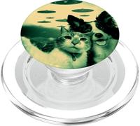 Chien et Chat Selfie Objet Volant Non Identifié UFOs PopSockets PopGrip pour MagSafe