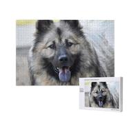 Chien Eurasier,Puzzle Familial en Bois de 1 000 pièces pour Adultes et Adolescents, décoration d'intérieur