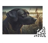 Chien expérimental Noir Puzzle 1000 Pièces avec Clic Parfait, Puzzles De Casse-tête défi De Jeu Éducatif pour Un Passe-Temps pour Adulte, Cadeau Original Adulte 38x26cm/1000pcs