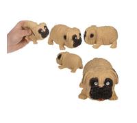 CHIEN EXTENSIBLE À MALAXER ANTI-STRESS 9CM SABLE Beige Ivoire Crème Écru Naturel Taupe