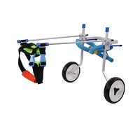 Chien Fauteuil Roulant Réglable Pet Chiot Fauteuil Roulant Handicapé Pet Assisted Walk Car Hind Leg Exercise Rehabilitation Car with 2 Wheels,L