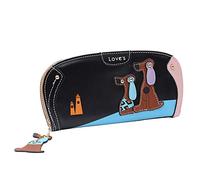 Chien Femmes Portefeuilles BD Portefeuille Designer Célèbre Femmes Sacs Marque Portefeuille Hommes Grand Passeport, Noir , Taille unique