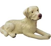 Chien figurine Chiens figurines modernes Beige peint nouveau 88cm statue sculpture
