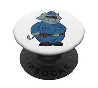 Chien Flic Lunettes de Soleil Police PopSockets PopGrip Adhésif