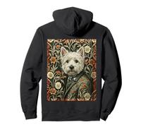 Chien Floral Westie Victorian Gentleman Sweat à Capuche