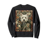 Chien Floral Westie Victorian Gentleman Sweatshirt
