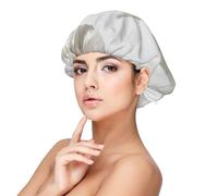 Chien Fox Terrier,Bonnet de nuit en satin réglable en soie pour adulte, bonnet de nuit élastique pour femme