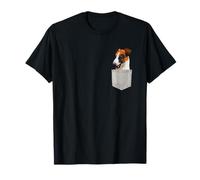 Chien Fox Terrier en poche Dog in Pocket T-Shirt