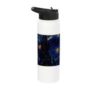Chien Fox Terrier Van Gogh Nuit étoilée Stainless Steel Insulated Water Bottle