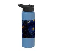 Chien Fox Terrier Van Gogh Nuit étoilée Stainless Steel Insulated Water Bottle