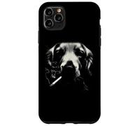 Chien Fumeur Gros Plan drôle Style rétro Coque pour iPhone 11 Pro Max