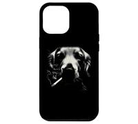 Chien Fumeur Gros Plan drôle Style rétro Coque pour iPhone 12 Pro Max