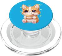 Chien Gallois Amusant et Amusant de Kawaii Chibi Corgi Munching PopSockets PopGrip pour MagSafe