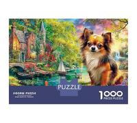 Chien Garden Puzzle 1000 Pièces Papier Écologique Moonlit pour Enfants Débutants, Puzzle Ultra-Difficile, Loisir Après École, Puzzle Top Noté pour Enfants s 52x38cm/1000pcs