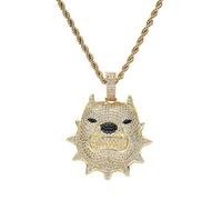 Chien Glacé Pendentif Bully Bling Hip Hop Rock Collier Hommes Femmes Bijoux Cadeaux