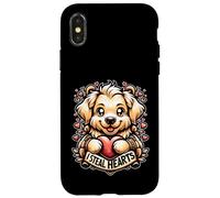 Chien Golden Retriever de Saint-Valentin I Steal Hearts Drôle Coque pour iPhone X/XS