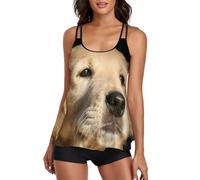Chien Golden Retriever Femme Maillot De Bain Tankini Ensembles Bikini avec Short De Garçon Robe De Plage