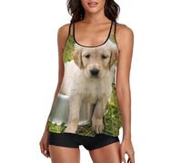 Chien Golden Retriever Femme Maillot De Bain Tankini Ensembles Bikini avec Short De Garçon Robe De Plage