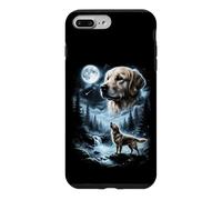 Chien Golden Retriever Howling to The Moon Retro des années 90 Coque pour iPhone 7 Plus/8 Plus