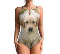 Chien Golden Retriever Maillots De Bain Une Pièce Femme Contrôle Ventre Swimsuit Monokini Beachwear