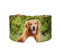 Chien Golden Retriever,Masque pour les yeux bloquant la lumière Cache-yeux et cache-oreilles pour le sommeil