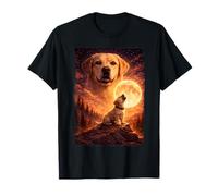 Chien Golden Retriever Mystique Vintage Howling to The Moon T-Shirt