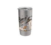 Chien gothique Halloween nez Boop fantôme sorcière chiens mignons maman Gobelet isotherme en acier inoxydable double paroi