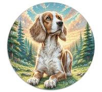 Chien Grec Puzzle Rond De 1000 Pièces pour Adultes Filles Classiques Parfait Encastrement Qualité Supérieure Impossible Difficile' Entertainment Artist 1000pcs (67.5x67.5cm)