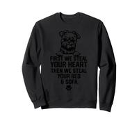 Chien Griffon de Bruxelles Voler Votre Cœur Vole Votre Lit Canapé Sweatshirt