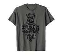 Chien Griffon de Bruxelles Voler Votre Cœur Vole Votre Lit Canapé T-Shirt