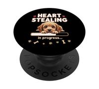 Chien Griffon Pointant Coeur À Pointer Drôle Cadeau Griff Chiot Griff PopSockets PopGrip Adhésif