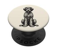Chien Griffon Pointant Drôle avec Lunettes de Soleil PopSockets PopGrip Adhésif