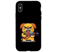 Chien Grincheux avec Blaster Coque pour iPhone X/XS