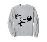 Chien Gros Nez Drôle Mignon Langue Stick Out Tête Visage Cartoon Sweatshirt