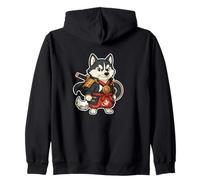 Chien guerrier samouraï husky japonais Sweat à Capuche