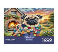 Chien Haba Puzzle 1000 Pièces Jeu Éducatif Jeu De Défi Animal de Compagnie Chien Cadeau pour Femmes Et Adolescents, Adultes Et Enfants 70x50cm/1000pcs