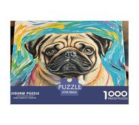 Chien Haba Puzzle 1000 Pièces Jeu Éducatif Jeu De Défi Animal de Compagnie Chien Le Cadeau Parfait pour La Famille Et Amis, Applicable Aux Adultes Et Enfants De Moins De 14 Ans 38x26cm/1000pcs