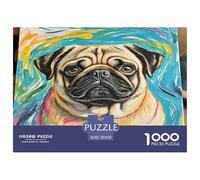 Chien Haba Puzzle 1000 Pièces Jeu Éducatif Puzzle Premium Animal de Compagnie Chien Cadeaux pour Femmes, Hommes, Adultes Et Enfants 70x50cm/1000pcs