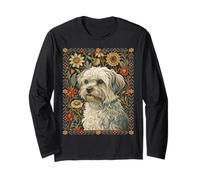 Chien Havanais Blanc ou Crème Style William Morris Manche Longue