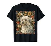 Chien Havanais Blanc ou Crème Style William Morris T-Shirt