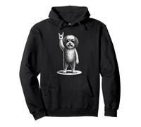 Chien Havanais Rock Musique Rétro Vintage Dog Lover Sweat à Capuche