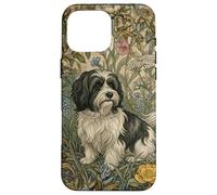 Chien Havanais William Morris Floral Cottagecore Art Coque pour iPhone 16 Pro Max
