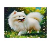 Chien Herbe Fleur Puzzle, 1000 Pièces Jeu D'intérieur Adulte | 38x26cm Carton, Exercice Mental, Assemblage Précis, Amateurs D'art, Réduction Du Stress