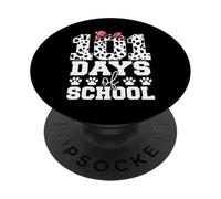 Chien Heureux 101 Jours d'école 100 Jours Plus Intelligent pour Les Enfants PopSockets PopGrip Adhésif