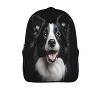 chien heureux imprimé sac à dos solide et robuste sac d'école loisirs 2 compartiment animal sacs dos imprimé 3d-16,12 ans et plus garçons filles pour l'école les voyages les affaires