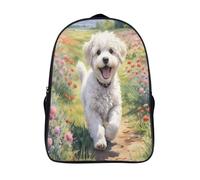 chien heureux one piece sacs à dos élégant cool sac scolaire de voyage en cours d'exécution sacs à dos imprimés en 3d 2 compartiment-16,12 ans et plus fille garçons pour l'école les voyages affaires