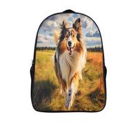 chien heureux sac à dos d'école mode unique adolescent hombre sac d'école voyage en cours d'exécution sac à dos 3d imprimé 2 compartiment-16,pour l'école les voyages les affaires