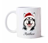 Chien Husky De Sibérie Tasse À Thé Durable Tasse À Café Unique Mug Cadeaux Amusants Pour Bureau Collègue Pâques 330 Ml